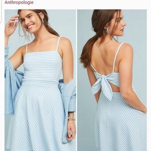Anthropologie Hutch Blue & White Dress